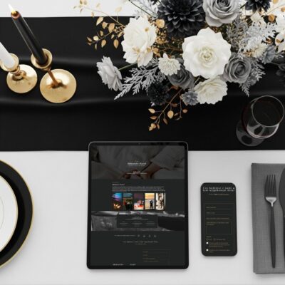 Zaproszenie Antracytowe